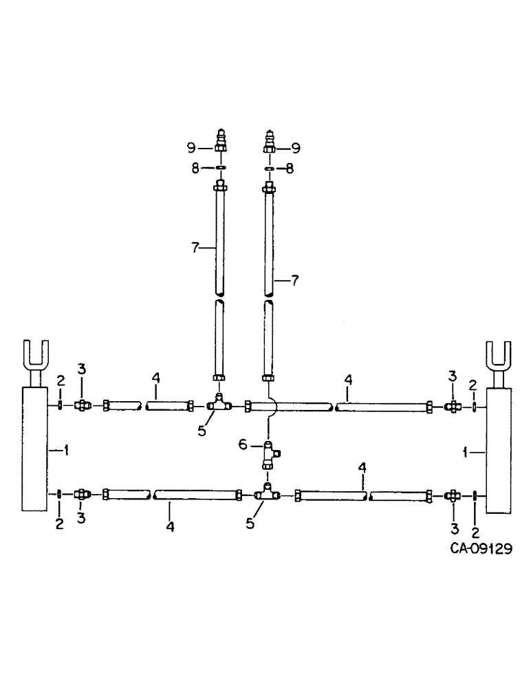 Схема запчастей Case IH 800 - (05-29) - WHEELS, HYDRAULIC CYLINDER AND CONNECTIONS, FOR ASSIST WHEELS, UNIT Z (06) - POWER TRAIN