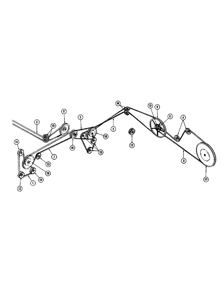 Схема запчастей Case IH 856 - (40) - DRIVE BELTS 