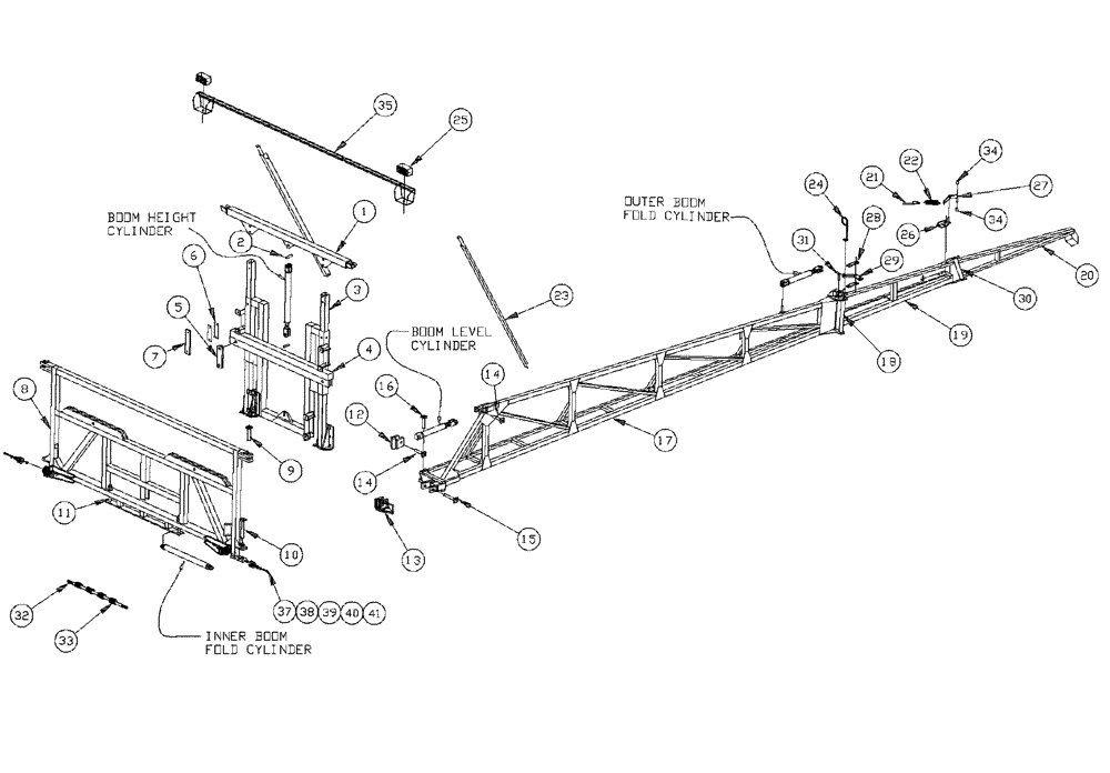 Схема запчастей Case IH PATRIOT 150 - (08-003) - BOOM ASSEMBLY (90) (09) - BOOMS