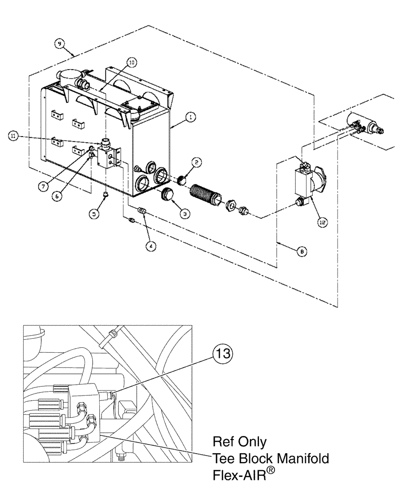 Схема запчастей Case IH FLX4330 - (10-012) - OPTION SPECIFIC PARTS Options