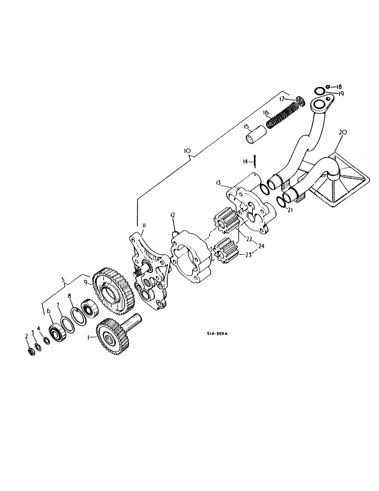 Схема запчастей Case IH 784 - (12-46) - POWER, LUBRICATING OIL PUMP Power