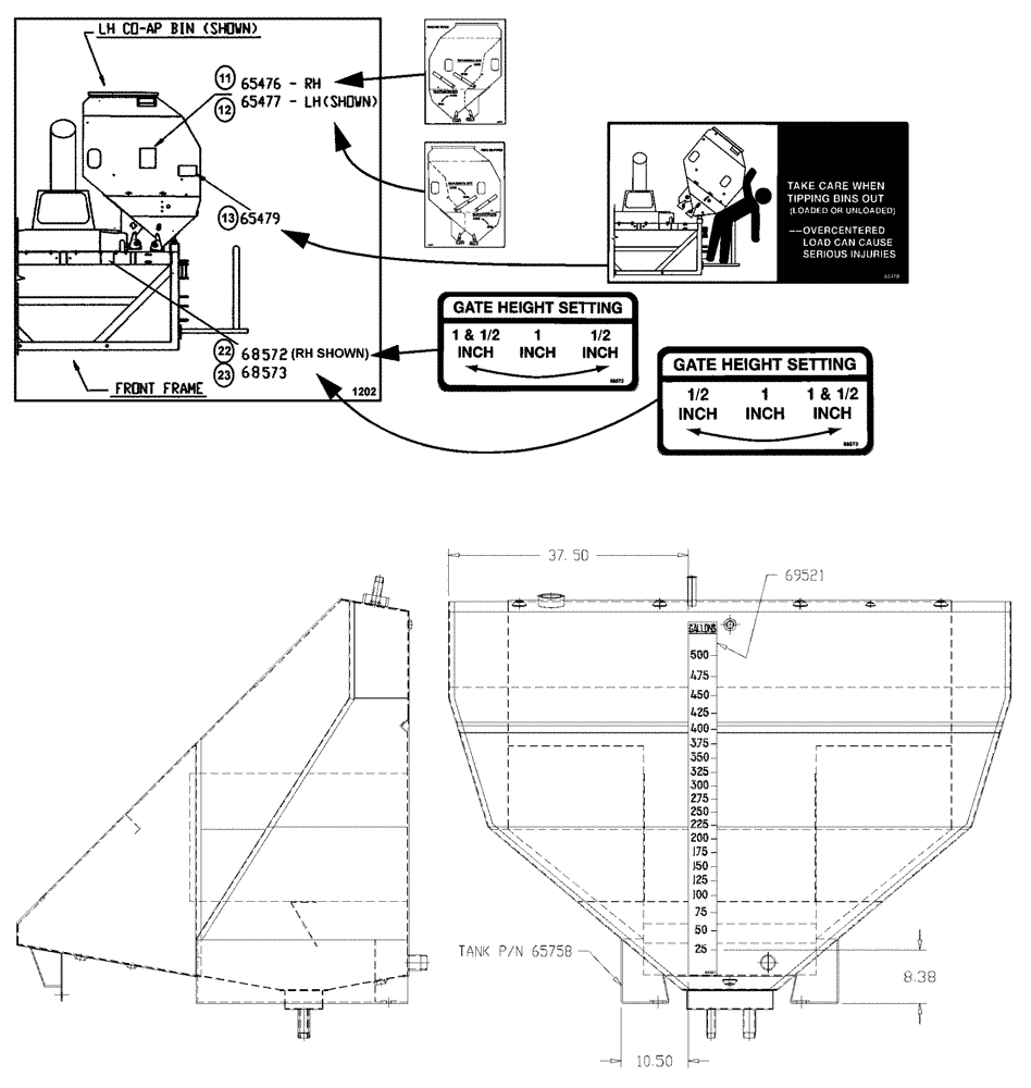 Схема запчастей Case IH 437 - (14-004) - DECALS Tarps Decals/ Miscellaneous