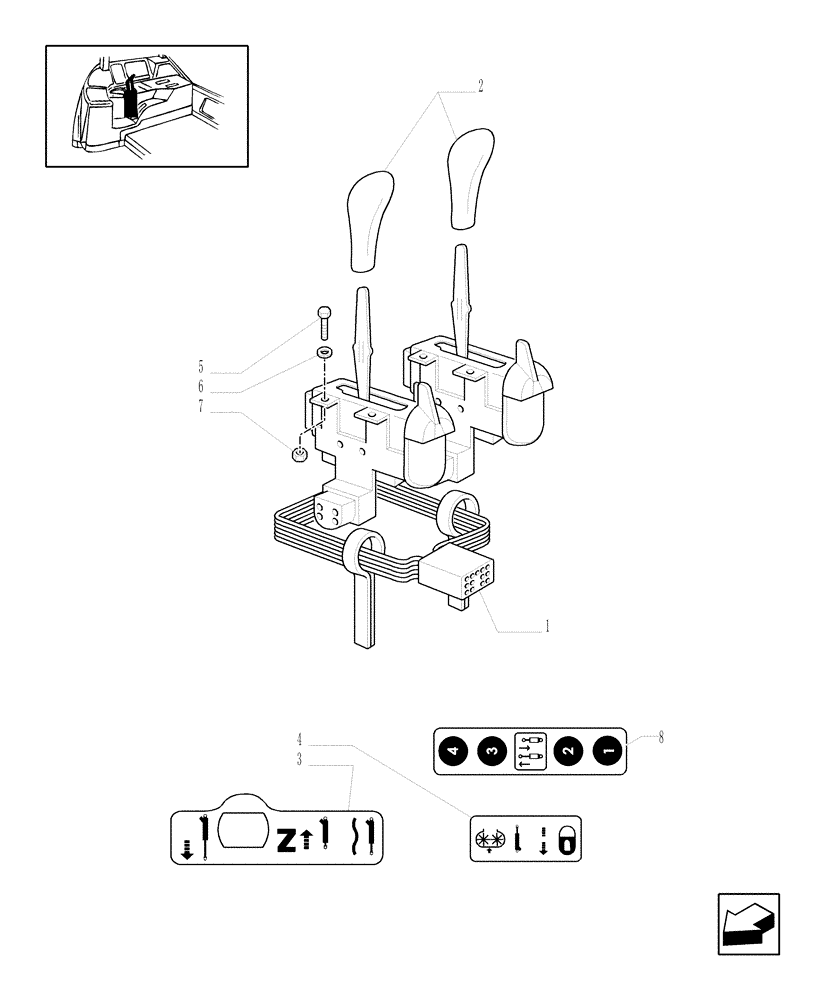 Схема запчастей Case IH MXU115 - (1.96.2/23) - (VAR.015) 3 ELECTRONIC CONTROL VALVES - CONTROL VALVE CONTROLS (10) - OPERATORS PLATFORM/CAB