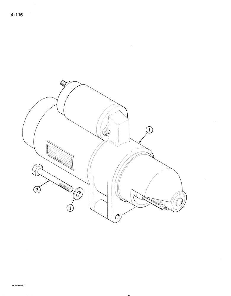 Схема запчастей Case IH 1818 - (4-116) - STARTER MOTOR, GASOLINE MODELS (04) - ELECTRICAL SYSTEMS