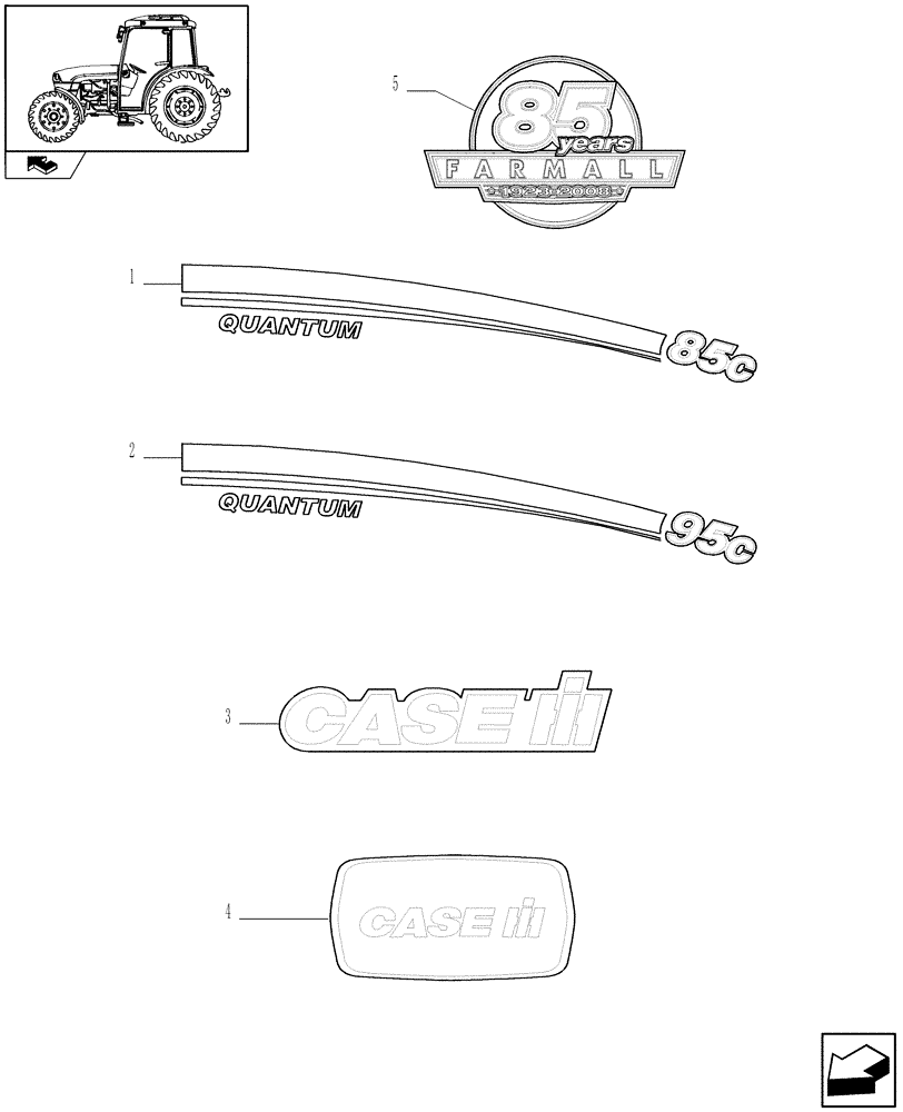 Схема запчастей Case IH FARMALL 95C - (1.98.2) - MODEL IDENTIFICATION DECALS (13) - DECALS