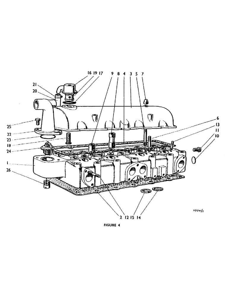 Схема запчастей Case IH AD4/47 - (08S) - CYLINDER HEAD, AD4/47 