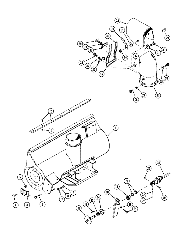 Схема запчастей Case IH ST148 - (44) - AUGER HOUSING AND DISCHARGE CHUTE 