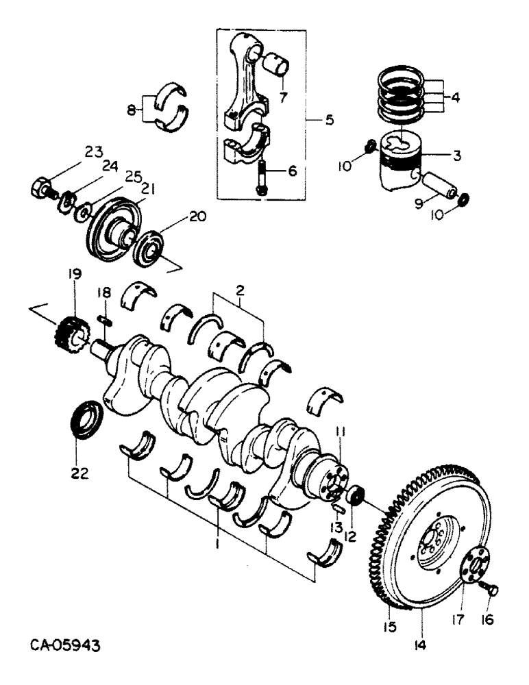 Схема запчастей Case IH 4150 - (12-27) - POWER, CRANKSHAFT, ISUZU ENGINE (04) - Drive Train