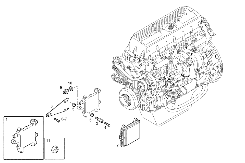 Схема запчастей Case IH F3BE0684E B003 - (1701.021) - ELECTRONIC CONTROL UNIT 