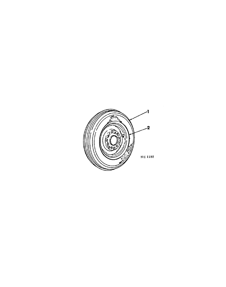 Схема запчастей Case IH 55 - (13-06[A]) - CENTRE & OUTER WHEEL TIRE & TUBE 