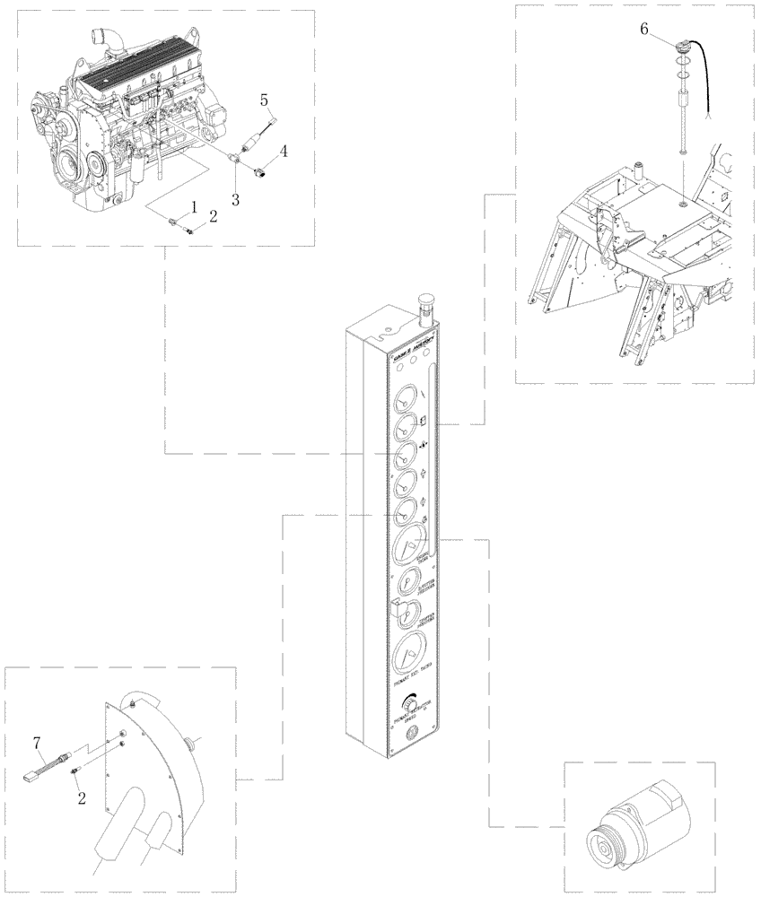 Схема запчастей Case IH A7700 - (C07.01[01]) - Senders and Switches {CASE IH 10.3L} (06) - ELECTRICAL