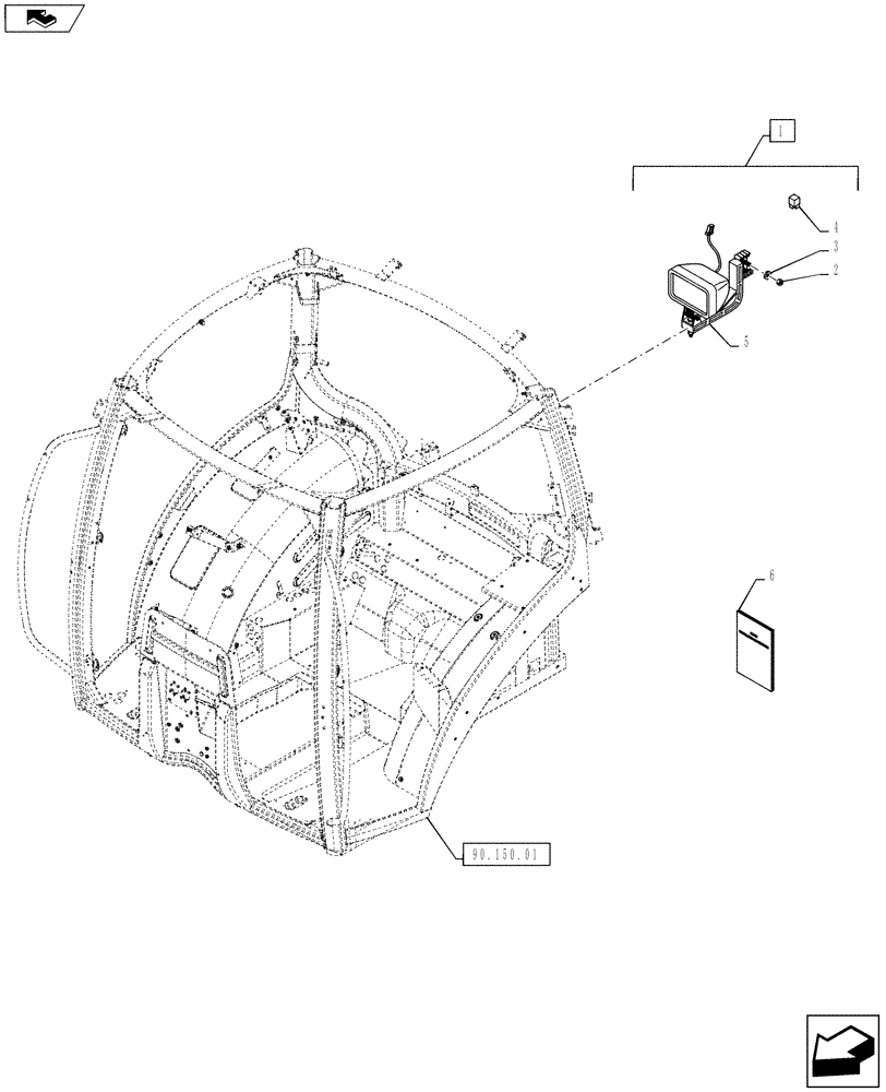 Схема запчастей Case IH PUMA 145 - (88.055.07) - DIA KIT, ADDITIONAL WORKLAMPS FOR "C" PILLAR (88) - ACCESSORIES