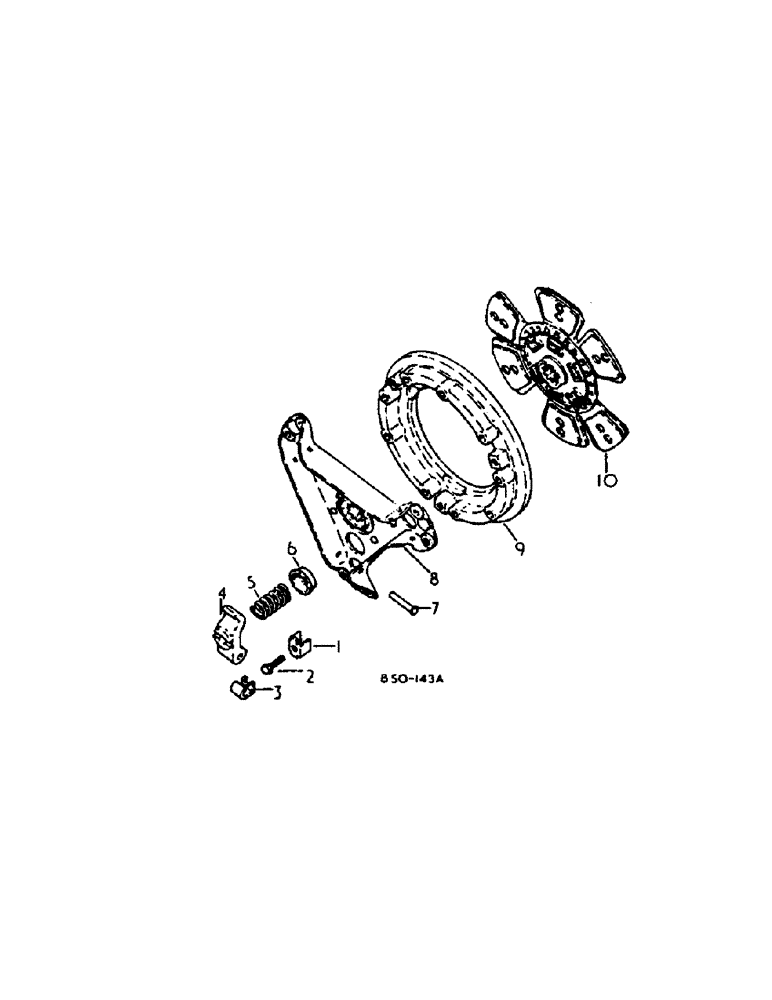 Схема запчастей Case IH 684 - (07-23[A]) - DRIVE TRAIN, CLUTCH, 11 INCH, LAYCOCK, 684 TRACTORS, SERIAL NO. 10338 AND BELOW (04) - Drive Train