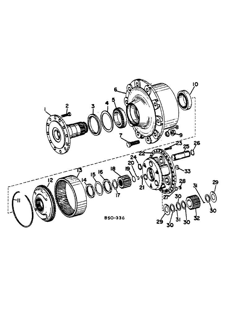 Схема запчастей Case IH 784 - (07-64) - DRIVE TRAIN, HUB CARRIER, PLANETARY DRIVE, ALL WHEEL DRIVE, ZF AXLE (04) - Drive Train