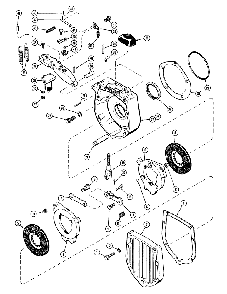 Схема запчастей Case IH 870 - (182) - DIFFERENTIAL BRAKE (06) - POWER TRAIN