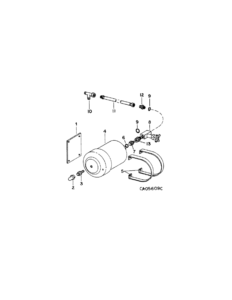 Схема запчастей Case IH 1460 - (10-77) - HYDRAULICS, ACCUMULATOR, S/N 1501 AND ABOVE (07) - HYDRAULICS