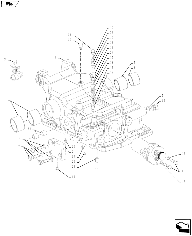 Схема запчастей Case IH FARMALL 55A - (35.110.01[02]) - LIFT HOUSING (35) - HYDRAULIC SYSTEMS