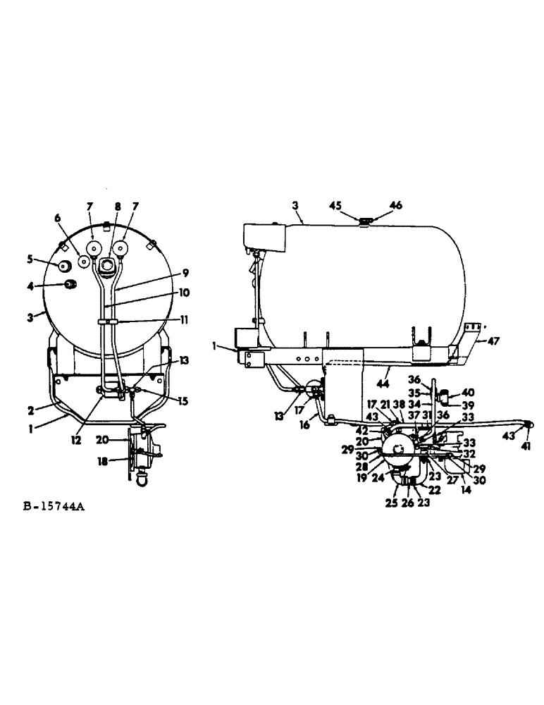 Схема запчастей Case IH C-301 - (E-34) - FUEL TANKS, SUPPORTS AND PIPING, LP GAS 