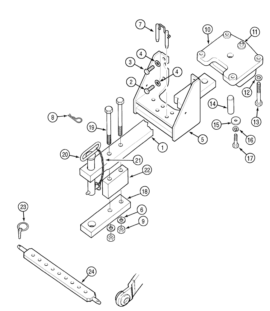 Схема запчастей Case IH CX50 - (09-67) - DRAWBARS (09) - CHASSIS/ATTACHMENTS