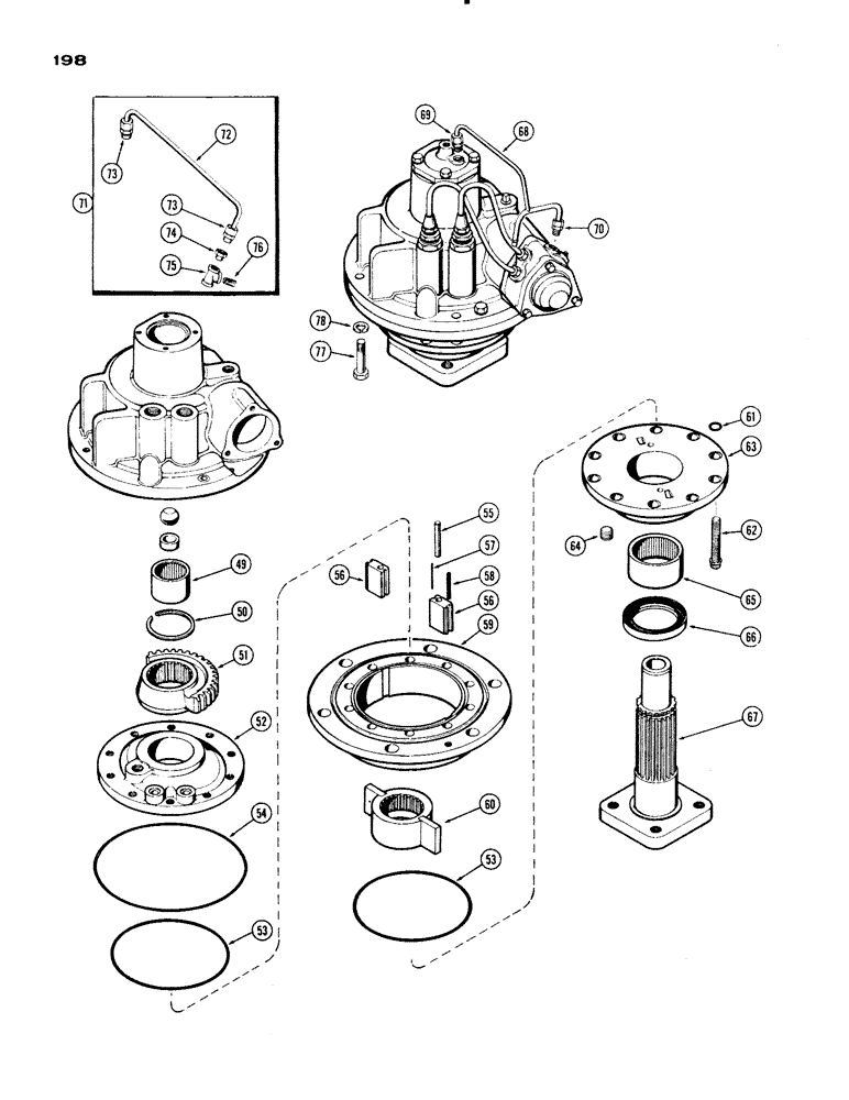 Схема запчастей Case IH 830-SERIES - (198) - A8339 POWER STEERING GEAR, GENERAL PURPOSE MODELS (05) - STEERING