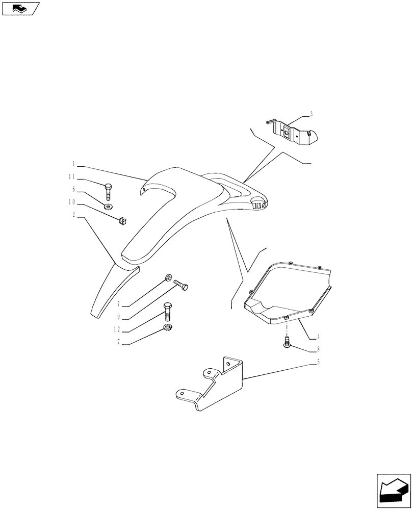 Схема запчастей Case IH PUMA 230 - (90.116.0302) - EXTREMITY LIGHTS FOR NA OHIO - REAR FENDER (VAR.728667 / 743632) (90) - PLATFORM, CAB, BODYWORK AND DECALS