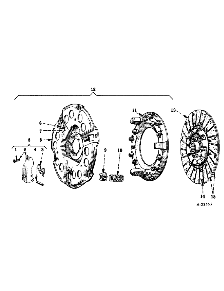 Схема запчастей Case IH SUPER M-TA - (236) - CHASSIS, CLUTCH, IH, FOR TRACTORS F-501 TO F-52627 AND L-500001 TO L-512541 (12) - CHASSIS