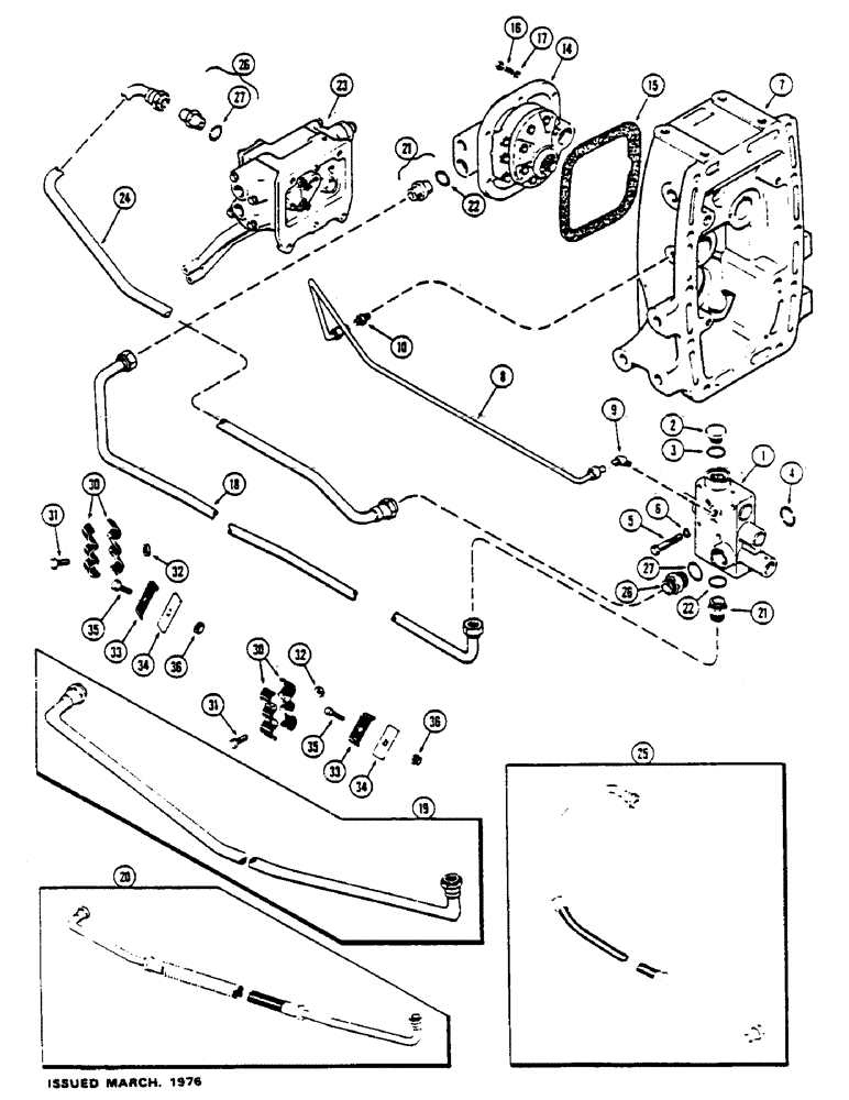 Схема запчастей Case IH 1175 - (160) - HYDRAULIC SYSTEM, WITH P.T.O. (08) - HYDRAULICS