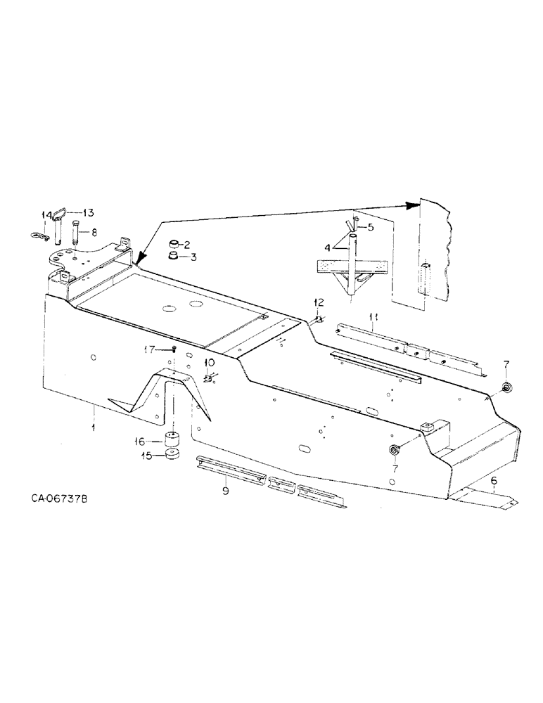 Схема запчастей Case IH 6388 - (09-01) - FRAME, FRONT FRAME (12) - FRAME