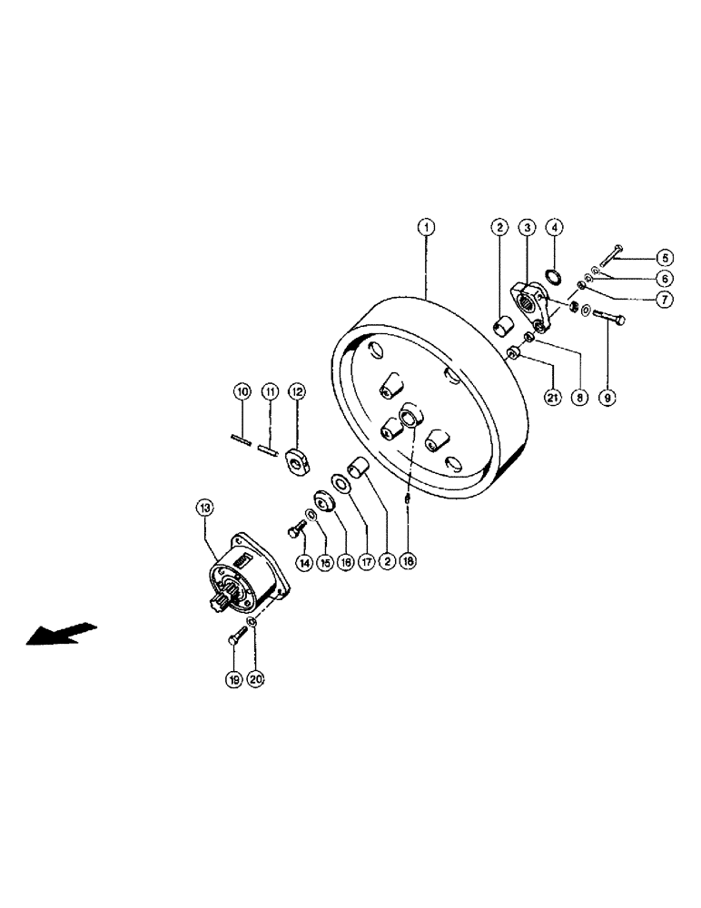 Схема запчастей Case IH 110 - (003) - FLYWHEEL (03) - DRIVES