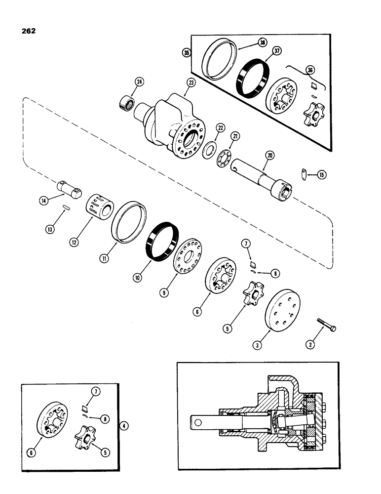 Схема запчастей Case IH 970 - (262) - A60202 STEERING PUMP, USED PRIOR TO TRACTOR SERIAL NUMBER 8693001 (05) - STEERING