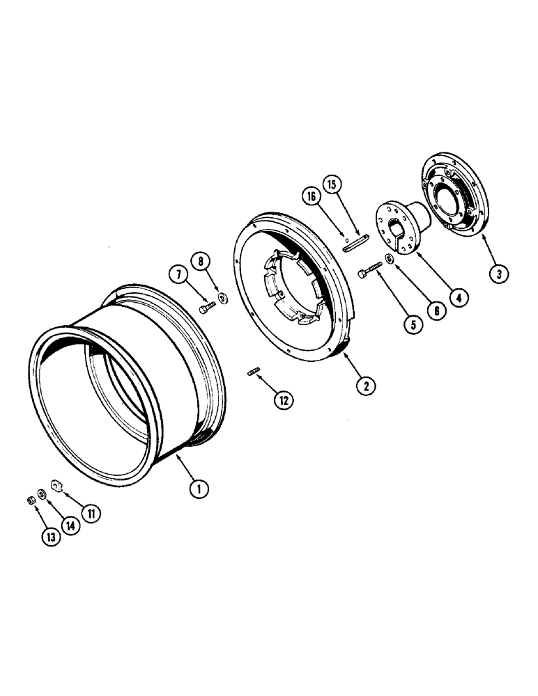 Схема запчастей Case IH 2090 - (6-288) - REAR WHEELS, WITH 30 INCH (762 MM) RIMS (06) - POWER TRAIN