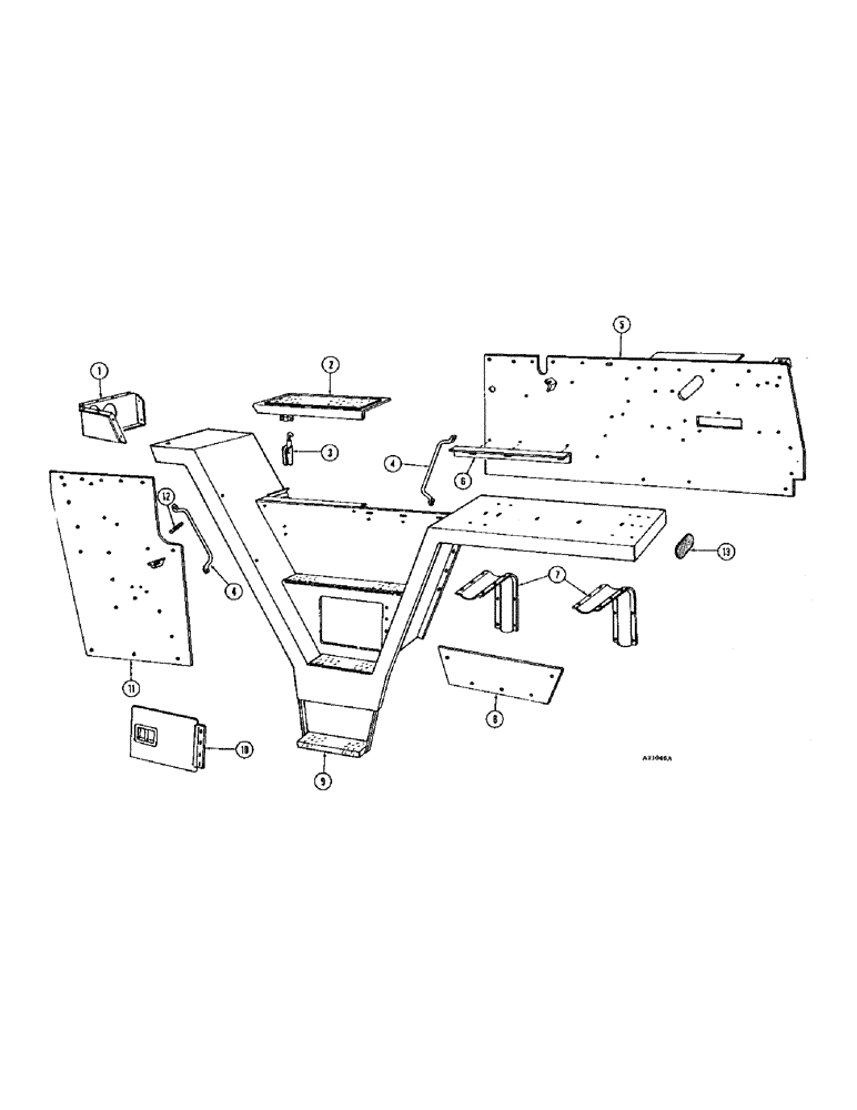 Схема запчастей Case IH 1470 - (066) - FENDER ASSEMBLY, LEFT HAND SIDE (09) - CHASSIS