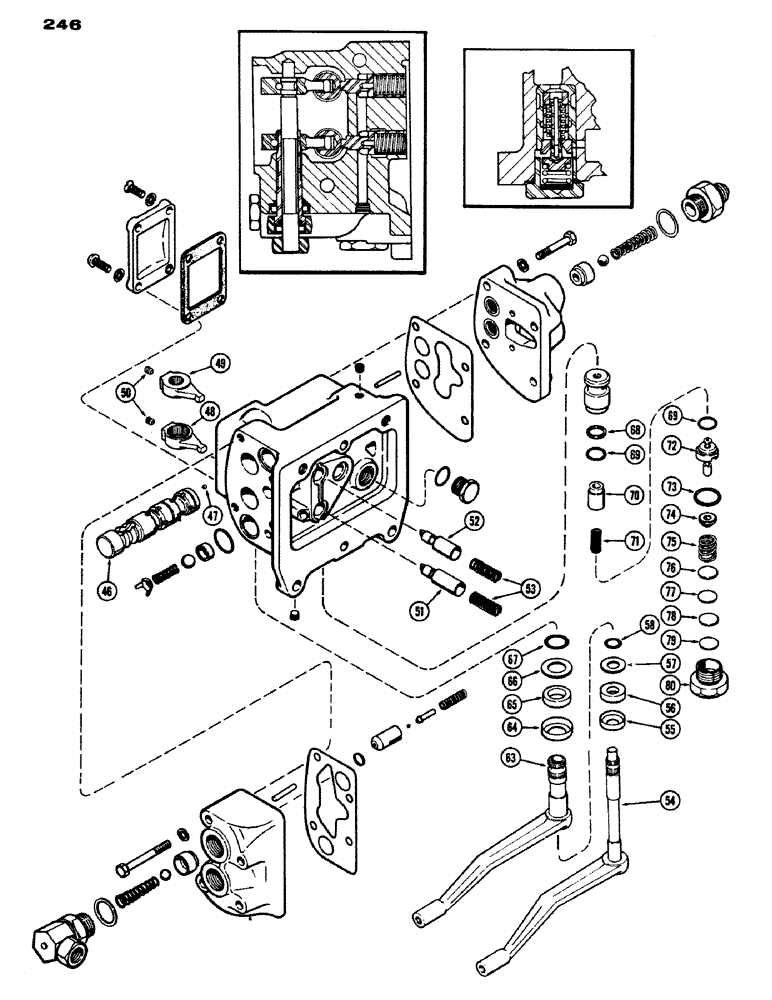 Схема запчастей Case IH 970 - (246) - A42248 VALVE (08) - HYDRAULICS