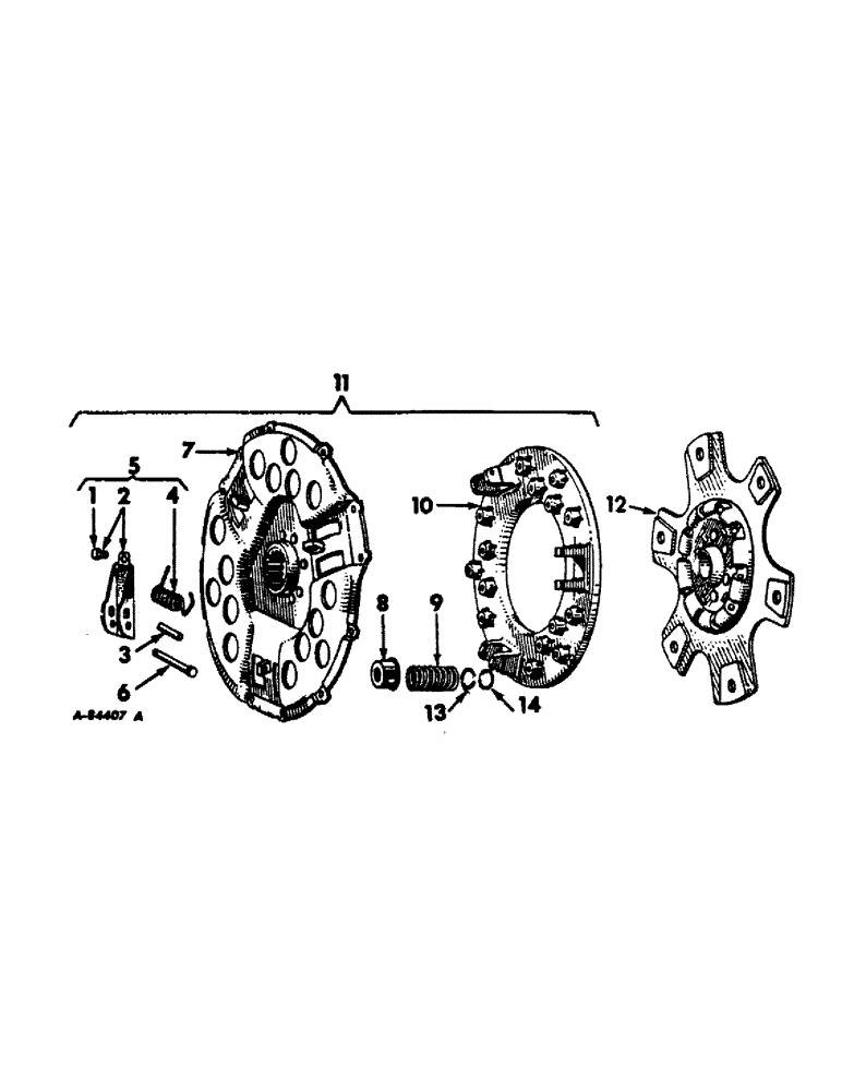 Схема запчастей Case IH 1206 - (B-02) - POWER TRAIN, CLUTCH (03) - POWER TRAIN