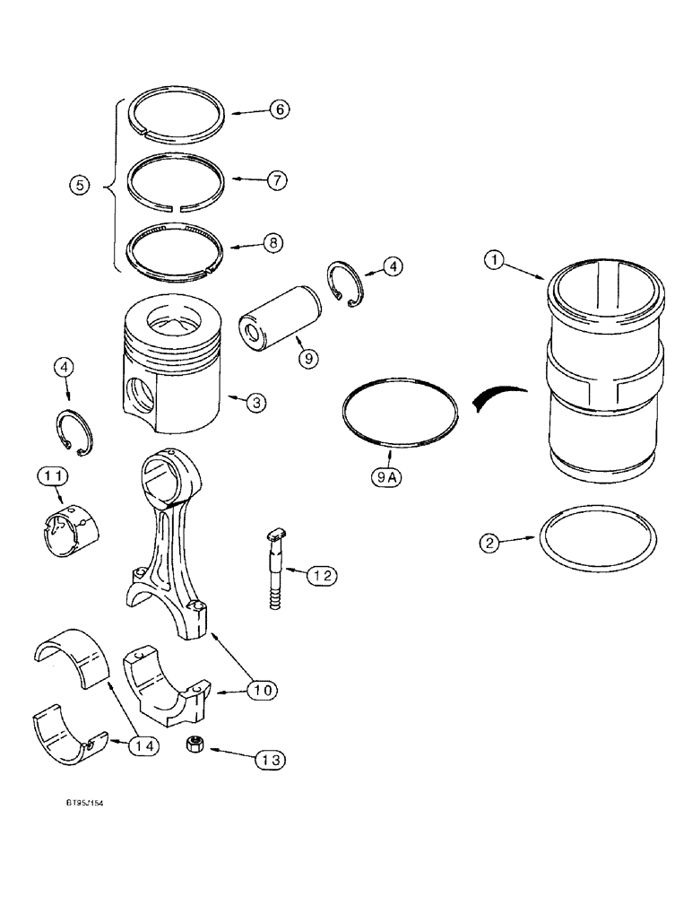 Схема запчастей Case IH 1688 - (2-52) - PISTON AND CONNECTING ROD, 6TA-830 ENGINE (01) - ENGINE