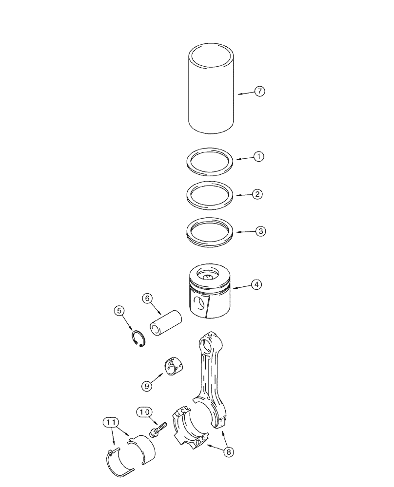 Схема запчастей Case IH 2344 - (02-26) - PISTONS CONNECTING RODS 6TA-590 EMISSIONS CERTIFIED (01) - ENGINE