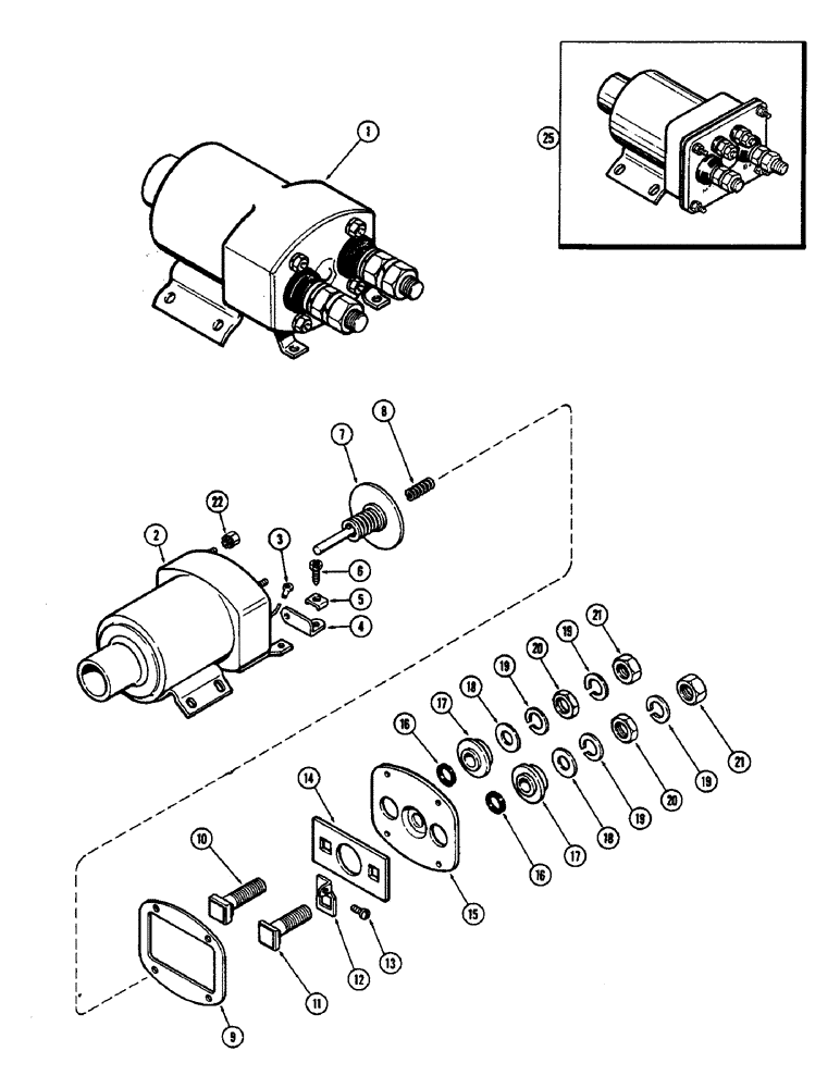 Схема запчастей Case IH 2470 - (114) - STARTER SOLENOID (04) - ELECTRICAL SYSTEMS