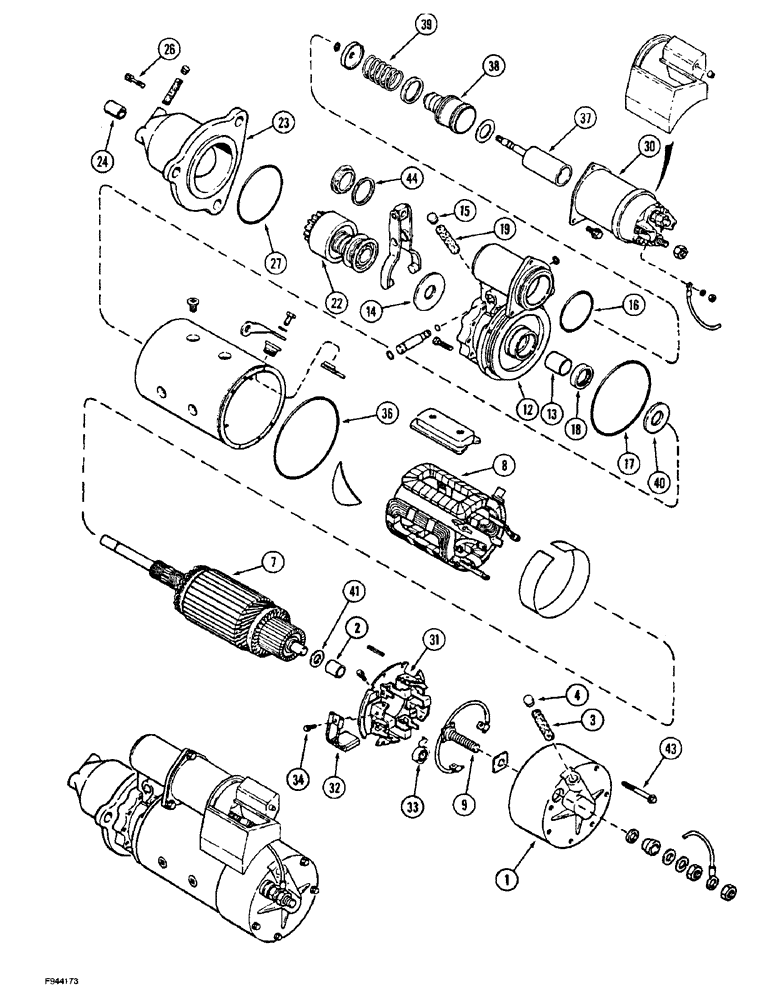 Схема запчастей Case IH 9270 - (4-053A) - STARTER ASSEMBLY, DELCO REMY (04) - ELECTRICAL SYSTEMS