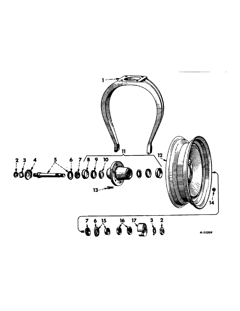 Схема запчастей Case IH 1256 - (L-04) - WHEELS AND WHEEL WEIGHTS, SINGLE FRONT WHEEL, FARMALL TRACTORS WITH 20 INCH WHEELS Wheels & Wheel Weights