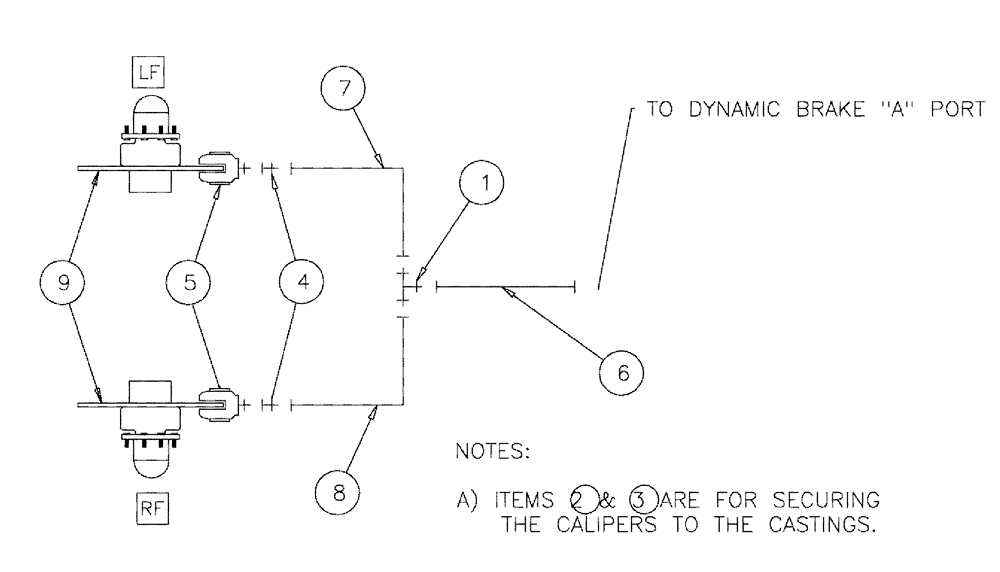 Схема запчастей Case IH 3210 - (06-007) - SERVICE BRAKE GROUP Hydraulic Plumbing