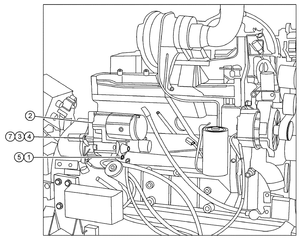 Схема запчастей Case IH 3210 - (03-002) - STARTER PACKAGE W/HARDWARE (01) - ENGINE