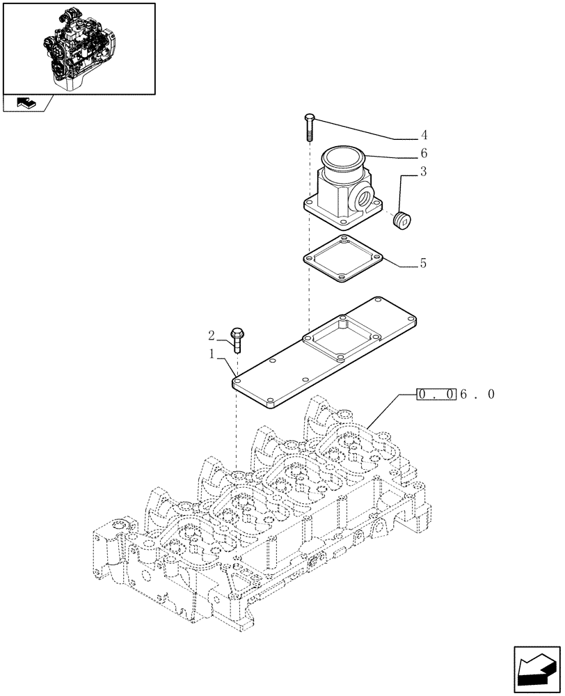 Схема запчастей Case IH F4GE9484A J601 - (0.07.1) - INTAKE MANIFOLD (504064864-504180402) 