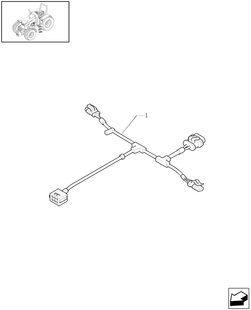 Схема запчастей Case IH MXU115 - (1.75.4[07]) - HYDRAULIC PUMP CABLE (06) - ELECTRICAL SYSTEMS