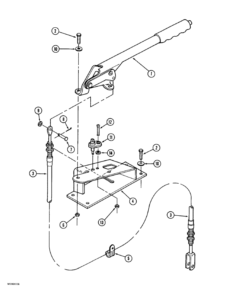 Схема запчастей Case IH 9350 - (7-04) - PARKING BRAKE CONTROLS (07) - BRAKES