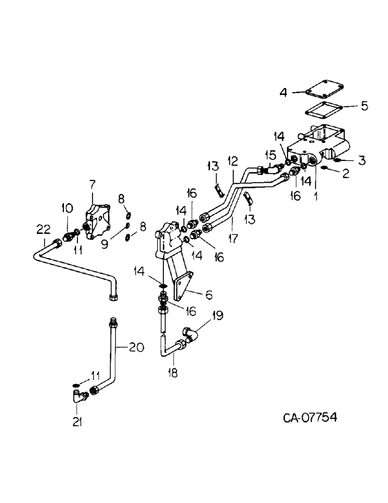 Схема запчастей Case IH 3688HC - (10-02) - HYDRAULICS, MANIFOLD RELIEF VALVE AND CONNECTIONS, 3088, 3288 AND 3688HC TRACTORS (07) - HYDRAULICS