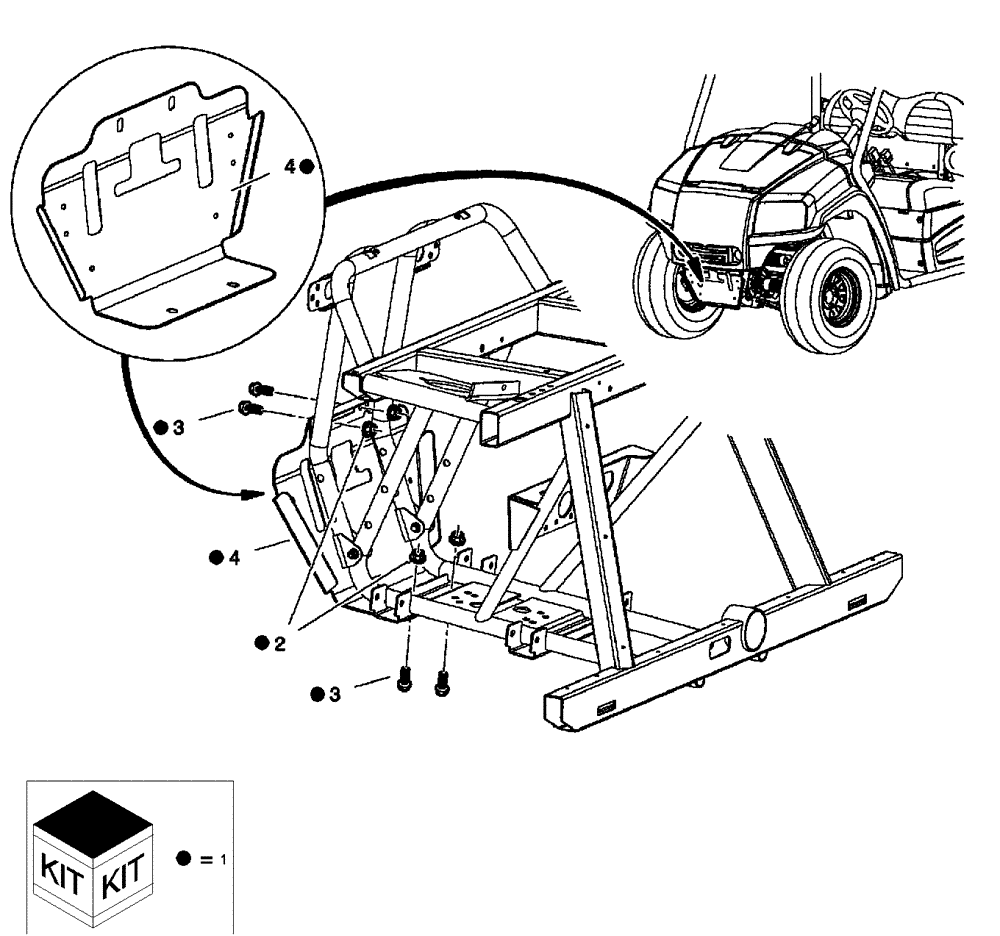 Схема запчастей Case IH SCOUT - (90.118.03[01]) - FRONT SKID PLATE (90) - PLATFORM, CAB, BODYWORK AND DECALS