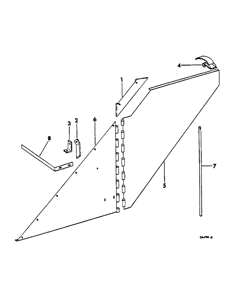 Схема запчастей Case IH 615 - (20-20) - SEPARATOR, SEPARATOR SHIELD RIGHT Separation