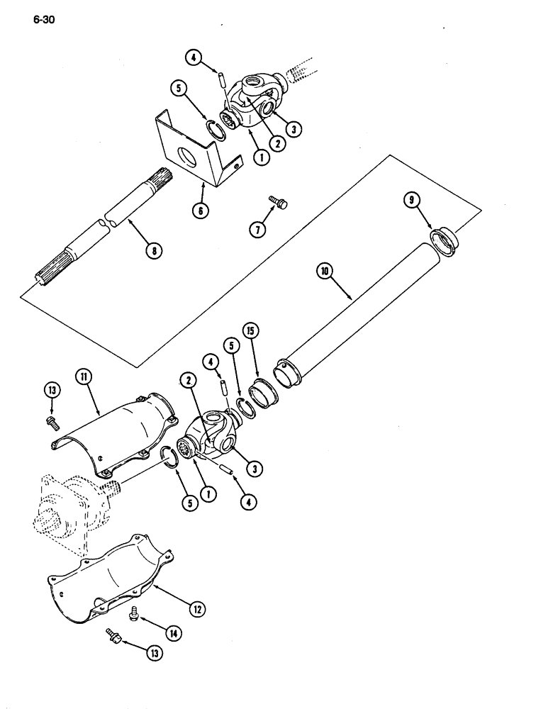 Схема запчастей Case IH 255 - (6-30) - MFD DRIVE SHAFT (06) - POWER TRAIN