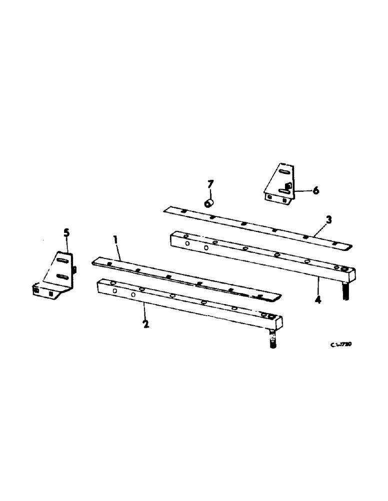 Схема запчастей Case IH 743 - (M-26) - WEED KNIFE, OPTIONAL (58) - ATTACHMENTS/HEADERS