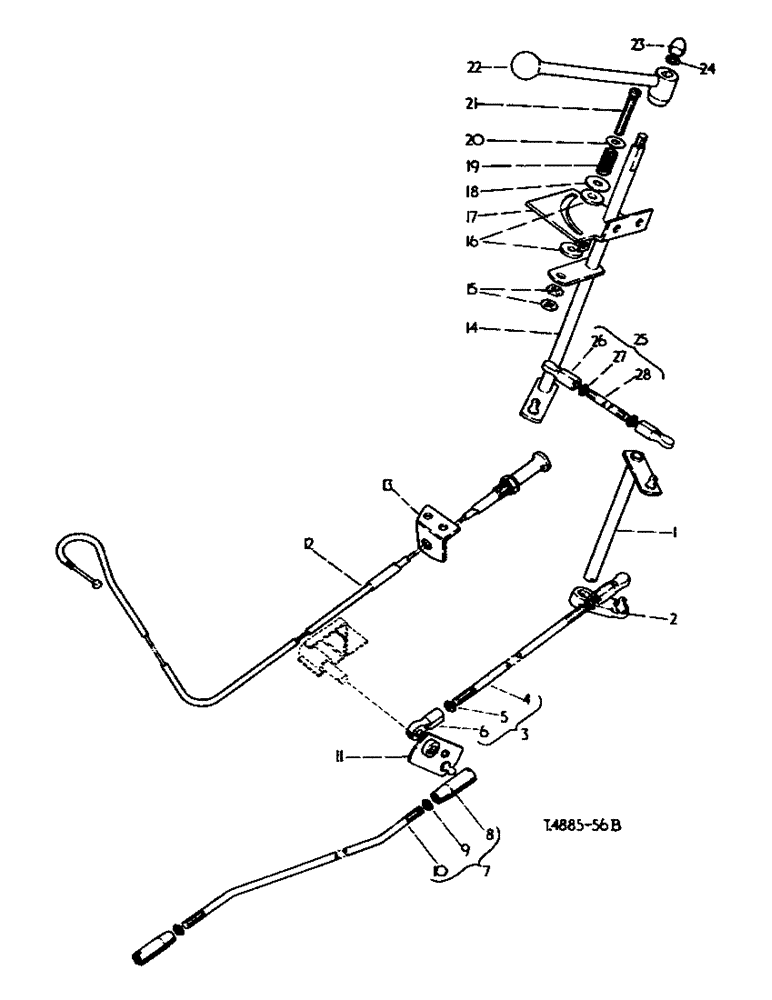 Схема запчастей Case IH 276 - (4-13) - ACCELERATOR CONTROL, PETROL (03) - FUEL SYSTEM